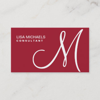 Tarjeta De Visita Rojo elegante profesional del artista de
