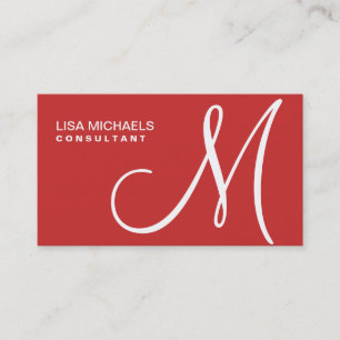 Tarjeta De Visita Rojo elegante profesional del artista de