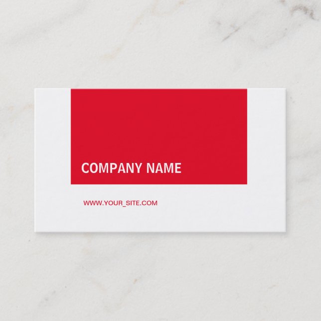 Tarjeta De Visita Rojo Modern Elegant Company (Anverso)