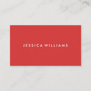 Tarjeta De Visita Rojo moderno minimalista del profesional el