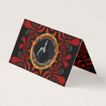 Rojo Negro + Funky Gótico Creativo Dorado