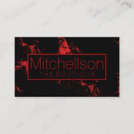 Tarjeta De Visita Rojo negro RF