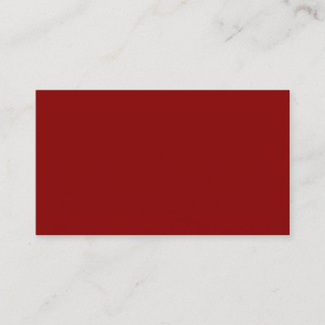 Tarjeta De Visita Rojo oscuro (color sólido)  (Anverso)