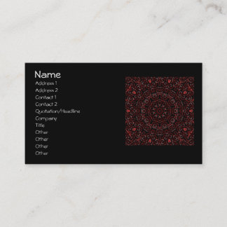 Tarjeta De Visita Rojo oscuro grabó en relieve la teja 232 de los