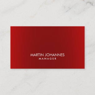 Tarjeta de visita rojo oscuro profesional elegante