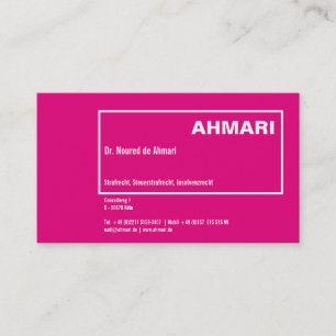 Tarjeta De Visita Rojo pálido moderno