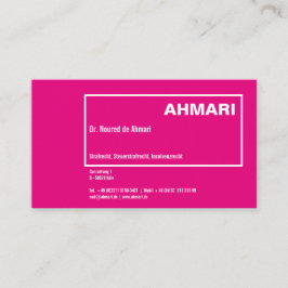 Tarjeta De Visita Rojo pálido moderno