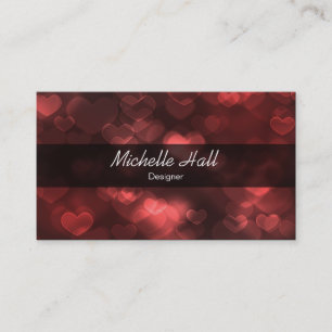 Tarjeta De Visita Rojo precioso