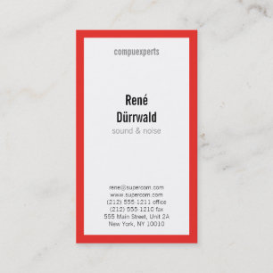 Tarjeta De Visita rojo profesional