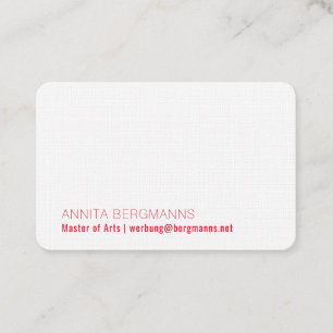 Tarjeta De Visita Rojo reducido mínimo