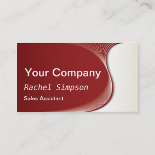 Tarjeta De Visita Rojo y blanco moderno y profesional