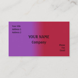 Tarjeta De Visita Rojo y lila