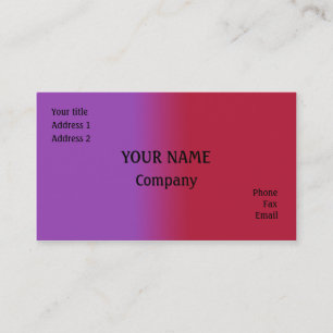 Tarjeta De Visita Rojo y lila