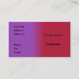 Tarjeta De Visita Rojo y lila