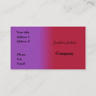 Tarjeta De Visita Rojo y lila