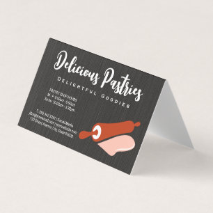 Tarjeta De Visita Rolling Pin and Dough   Panadería