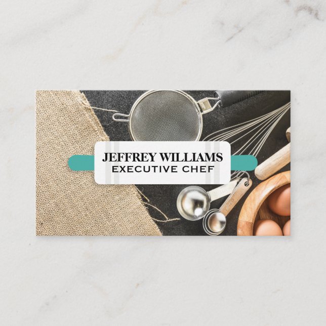 Tarjeta De Visita Rolling Pin | Ingredientes para hornear (Anverso)