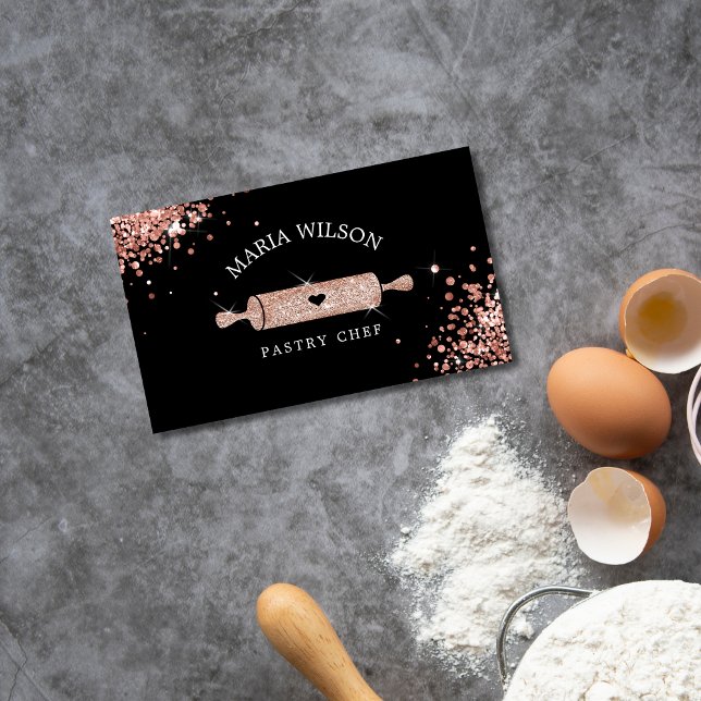 Tarjeta De Visita Rolling Pin, panadería de Chef de Social Media Pas (Subido por el creador)