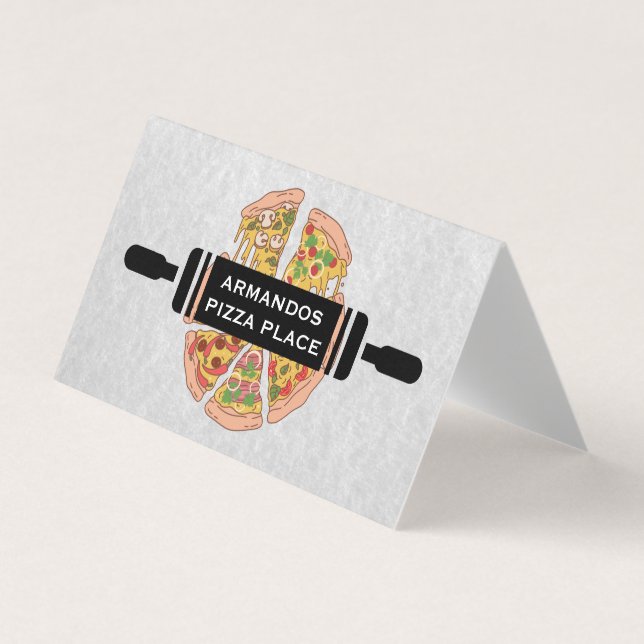 Tarjeta De Visita Rolling Pin | Pizza Slices (Anverso)