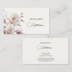 Tarjeta De Visita Rollo blanco de ensueño