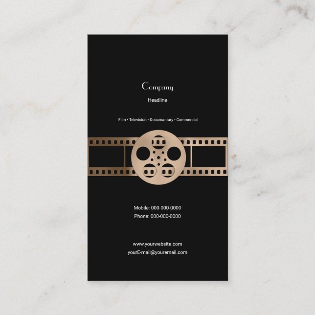 Tarjeta De Visita Rollo de película (Anverso)