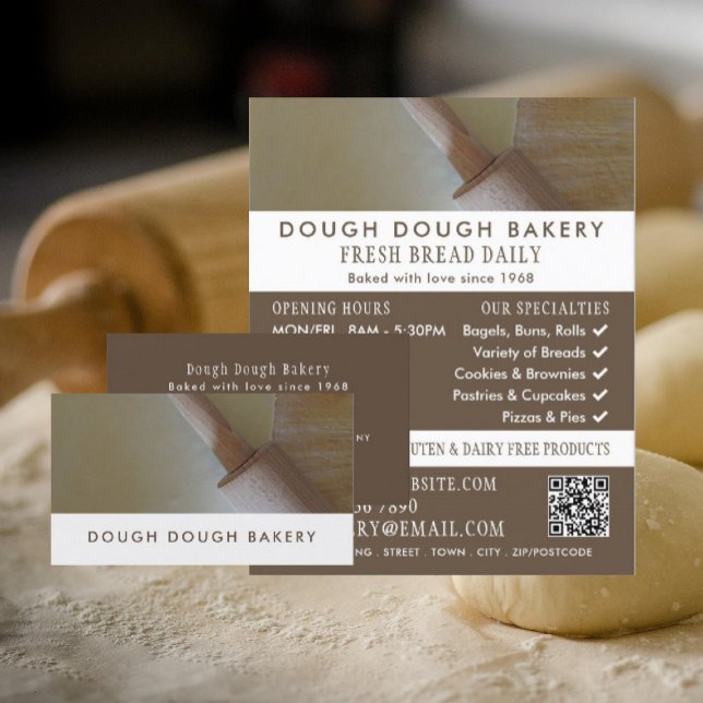 Tarjeta De Visita Rollo y repostería, panaderías, panadería (Subido por el creador)