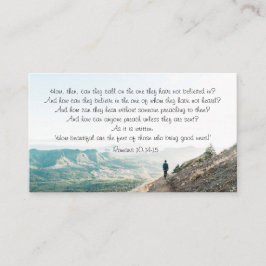 Tarjeta De Visita Romanos 10:14-15 ¿Cómo le llamarán?