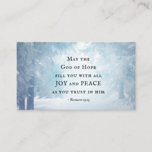 Tarjeta De Visita Romanos 15:13 El Dios de la Esperanza