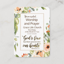 Romanos 5:5 Floral de volante de la Iglesia del Am