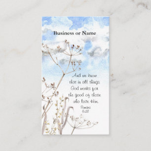 Tarjeta De Visita Romanos 8:28 Todas las cosas que Dios trabaja para