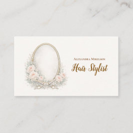 Tarjeta De Visita Romantic Floral Salon Hair Stylist
