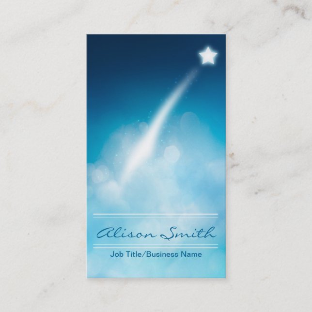 Tarjeta De Visita Romantic Shooting star business card (Anverso)
