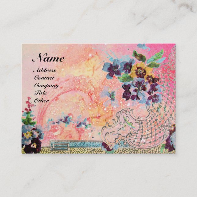 TARJETA DE VISITA ROMANTICA 2 MONOGRAM (Anverso)