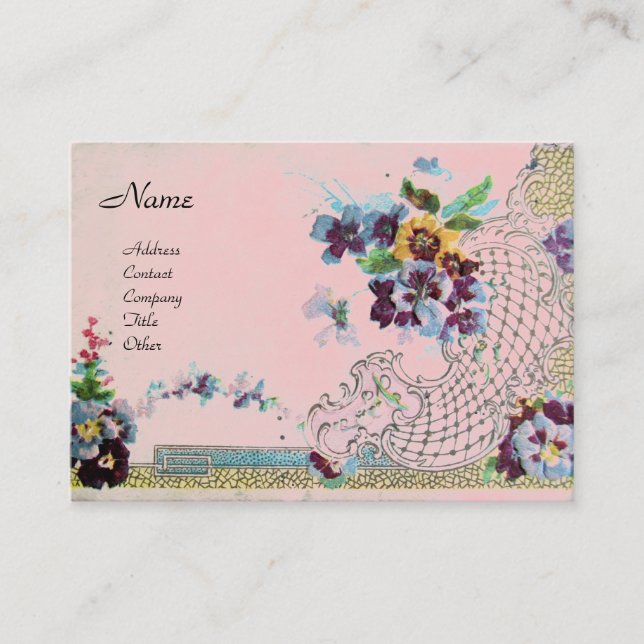 Tarjeta De Visita ROMÁNTICA 2 Monograma (Anverso)