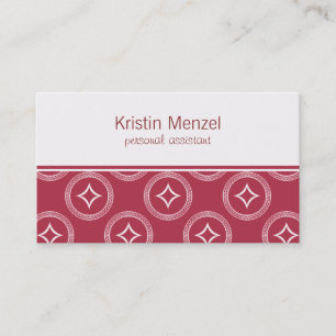 Tarjeta de visita romántica, magenta
