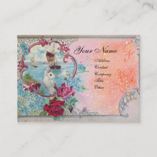 TARJETA DE VISITA ROMANTICA MONOGRAM 3