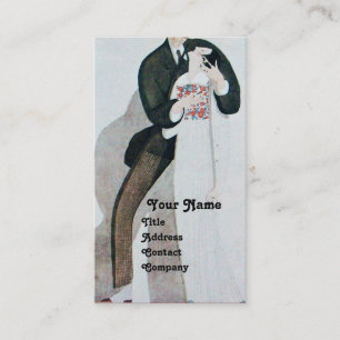 TARJETA DE VISITA ROMÁNTICA MONOGRAMA DE BODAS DE NOVIA Y NOVIO