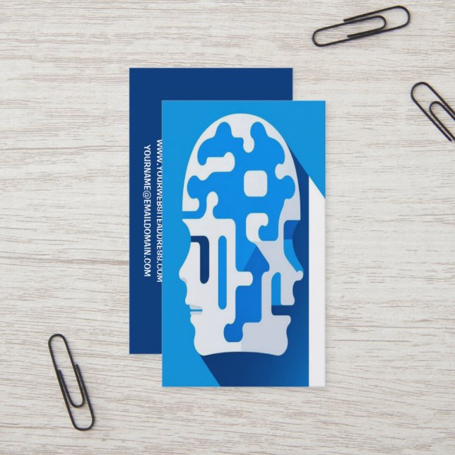 Tarjeta De Visita Rompecabezas del arte cerebral (Anverso/Reverso In Situ)