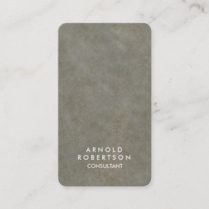 Tarjeta De Visita Rond Corner Gray Stone Elegant