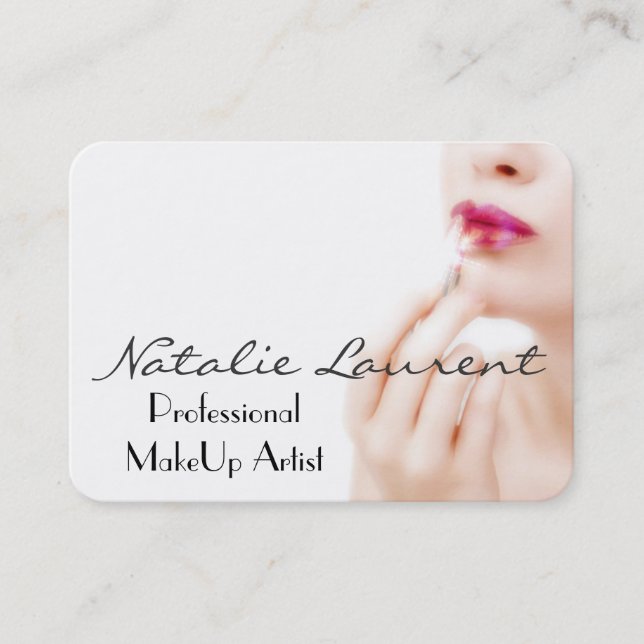 Tarjeta De Visita Ronda profesional del artista de maquillaje de (Anverso)