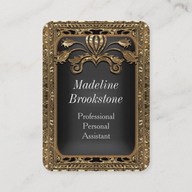 Tarjeta De Visita Ronda profesional elegante de Kendylle (Anverso)