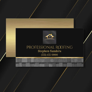 Tarjeta De Visita Roofado de oro profesional Shingles Construcción B