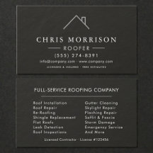 Roofer Black Silver Stone Slate Roofing Company