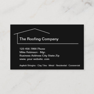 Tarjeta De Visita Roofer profesional de servicios de techo