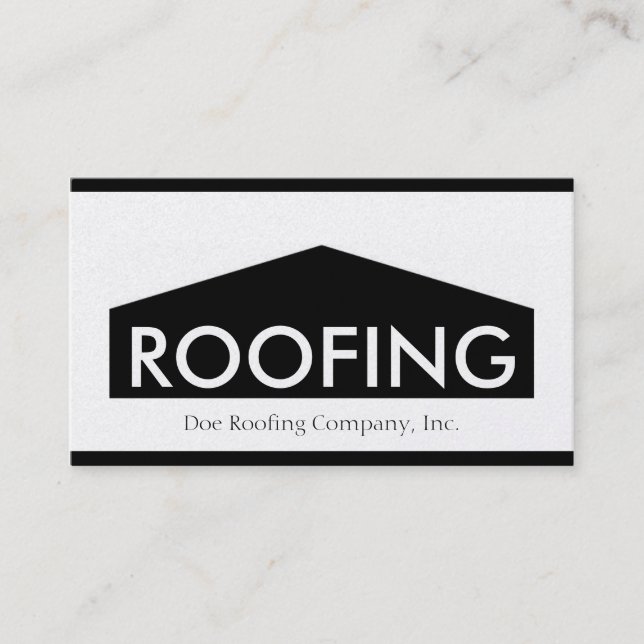 Tarjeta De Visita Roofer/Roofing Company de oro (Anverso)