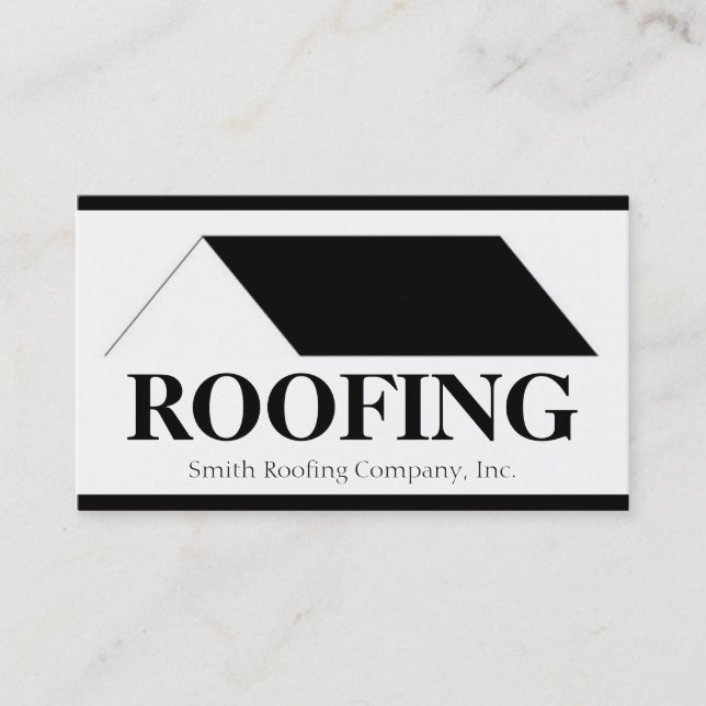 Tarjeta De Visita Roofer Roofing Contractor Company (Anverso)