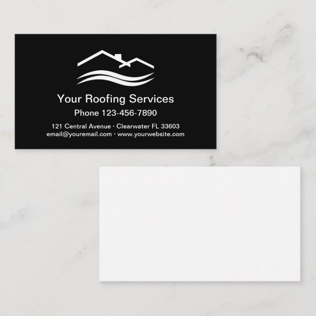 Tarjeta De Visita Roofing Home Services (Anverso / Reverso)