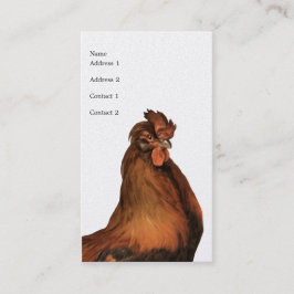 Tarjeta De Visita Rooster de época
