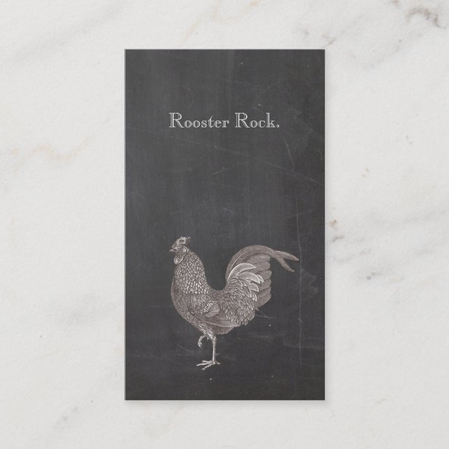 Tarjeta De Visita Rooster de época que se pone ruso (Anverso)