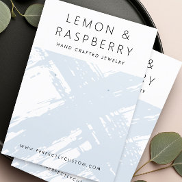 Tarjeta De Visita Ropa azul polvorienta y moderna de color claro